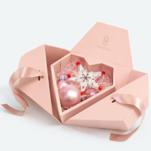 Lid and Base Heart-Shaped Romantic Cardboard Gift Box - open product view - GB-BM-02-P95 Lid and Base Heart-Shaped Romantic Cardboard Gift Box - open product view - GB-BM-02-P95