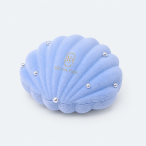 Blue Fabric Wedding Gift Box - closed product view - GB-BM-03-P10