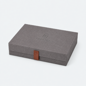 Gray Fabric Drawer Multifunctional Storage Box - closed product view - GB-BM-03-P3