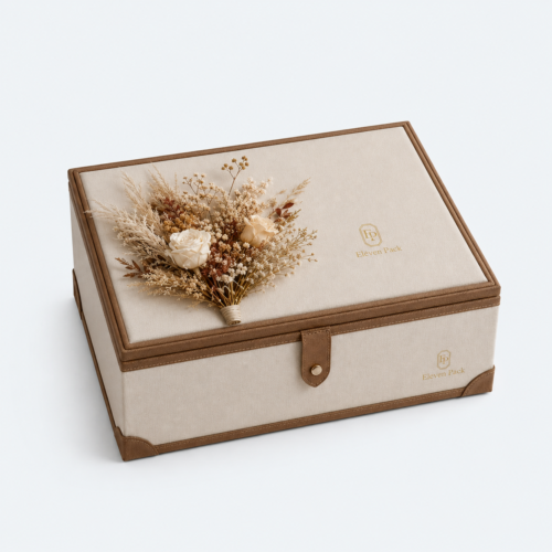 Fabric Luxury Wedding Gift Box - closed product view - GB-BM-03-P9