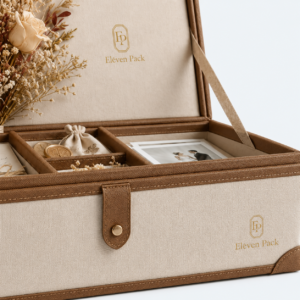 Fabric Luxury Wedding Gift Box - material or structure detail - GB-BM-03-P9