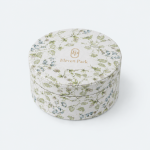 Paper Leaf Illustration Hat Gift Box - closed product view - GB-BM-05-P5 Paper Leaf Illustration Hat Gift Box - closed product view - GB-BM-05-P5