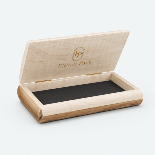 Wooden Flip-Top Gift Box - open product view - GB-BM-06-P11 Wooden Flip-Top Gift Box - open product view - GB-BM-06-P11