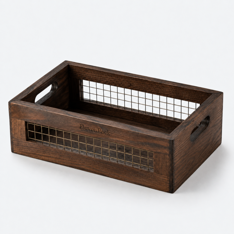 Wooden Multifunctional Gift Basket Box - material or structure detail - GB-BM-06-P22