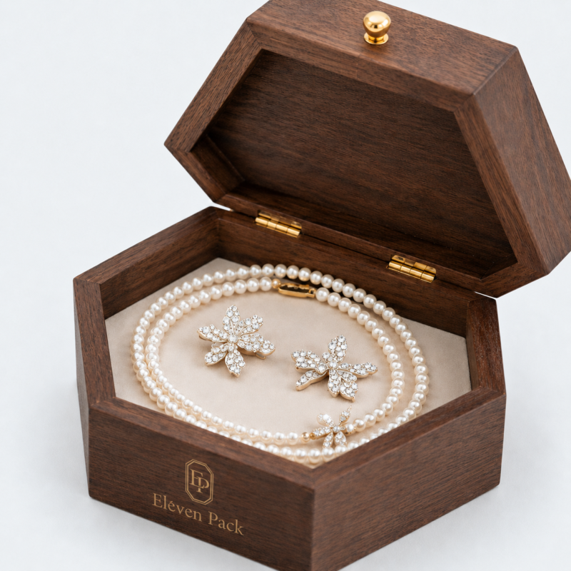 Hinged Hexagon Wooden Jewelry Gift Box - material or structure detail - GB-BM-06-P24 Hinged Hexagon Wooden Jewelry Gift Box - material or structure detail - GB-BM-06-P24