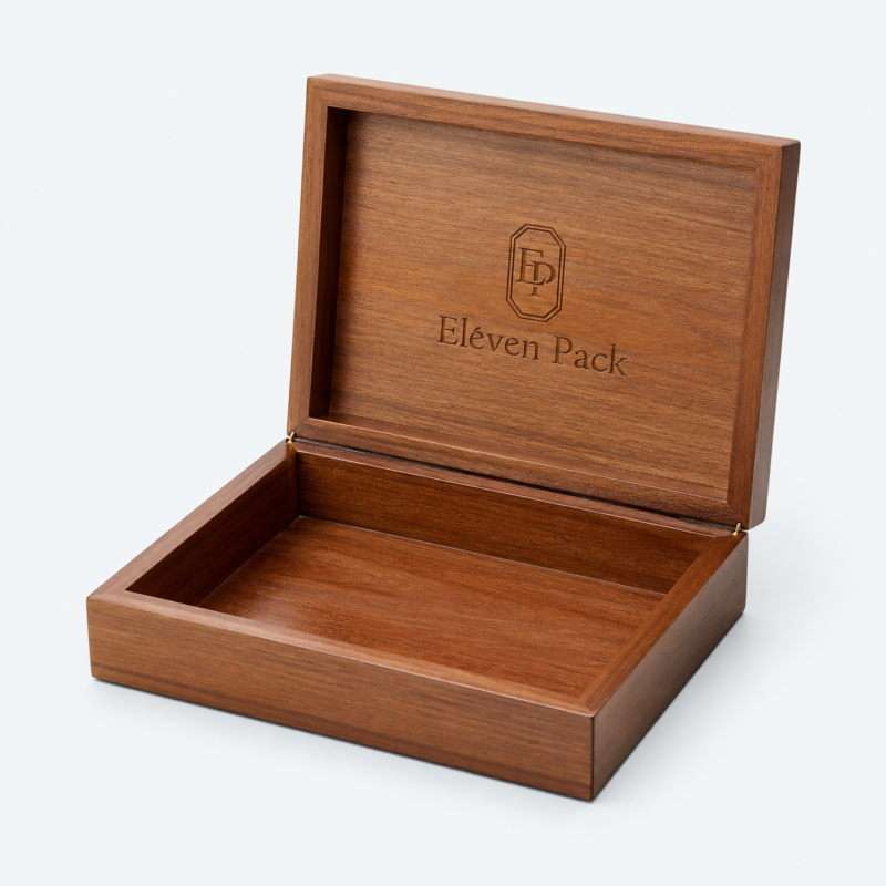 Wooden Anniversary Luxury Gift Box - open product view - GB-BM-06-P29 Wooden Anniversary Luxury Gift Box - open product view - GB-BM-06-P29