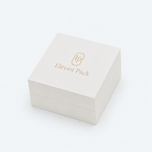 White Wooden Jewelry Gift Box - closed product view - GB-BM-06-P3