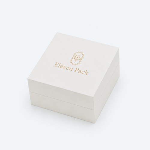 White Wooden Jewelry Gift Box - closed product view - GB-BM-06-P3