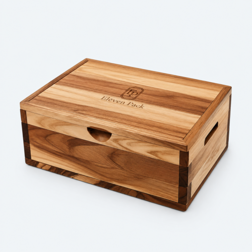 Wooden Wine Gift Box for Gift - closed product view - GB-BM-06-P30