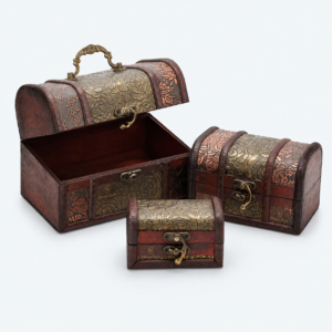 Wooden Baroque Luxury Gift Box - closed product view - GB-BM-06-P31