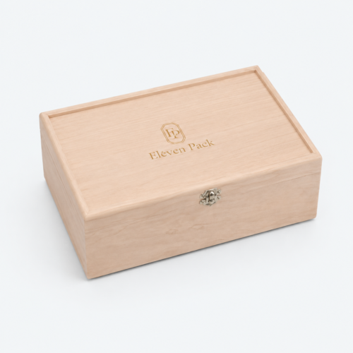 Wooden Custom Handmade Gift Box - closed product view - GB-BM-06-P35