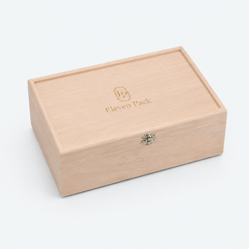 Wooden Custom Handmade Gift Box - closed product view - GB-BM-06-P35