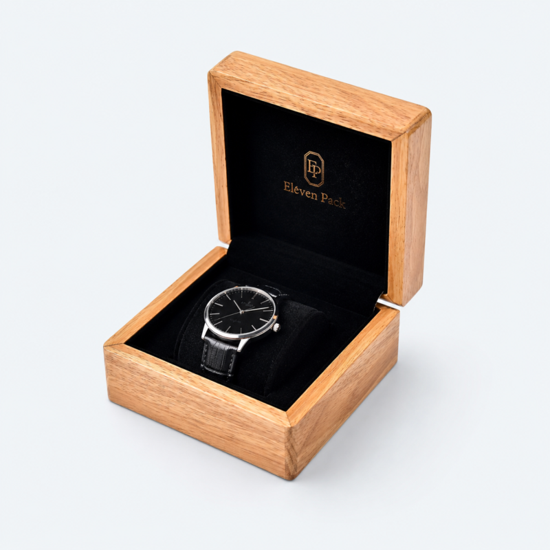 Wooden Eco-Friendly Handmade Watch Gift Box - open product view - GB-BM-06-P36 Wooden Eco-Friendly Handmade Watch Gift Box - open product view - GB-BM-06-P36