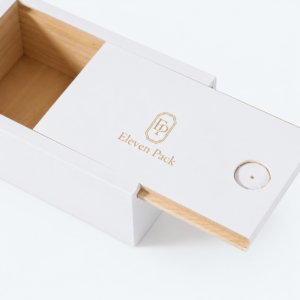 White Wooden Drawer Jewelry Gift Box - material or structure detail - GB-BM-06-P4