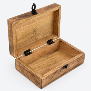 Walnut Anniversary Wooden Gift Box - open product view - GB-BM-06-P5