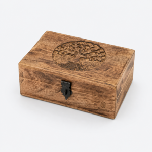 Walnut Anniversary Wooden Gift Box - closed product view - GB-BM-06-P5
