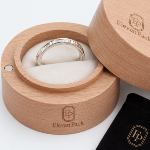 Wooden With Lid Round Ring Gift Box - material or structure detail - GB-BM-06-P9