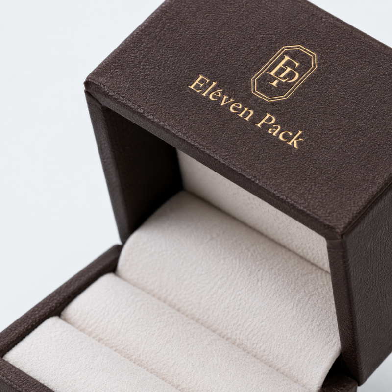 White Brown Flip-Top Luxury Cardboard Jewelry Packaging Box - material or structure detail - JB-BM-01-P86