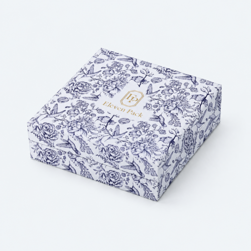 Flip-Top Hand-Painted Personalized Cardboard Jewelry Box - closed product view - JB-BM-01-P89