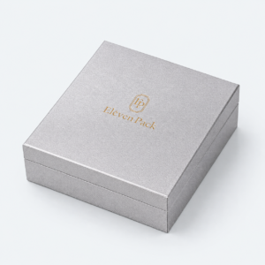 Silver and Gold Art Paper Hinged Jewelry Box - closed product view - JB-BM-01-P93 Silver and Gold Art Paper Hinged Jewelry Box - closed product view - JB-BM-01-P93