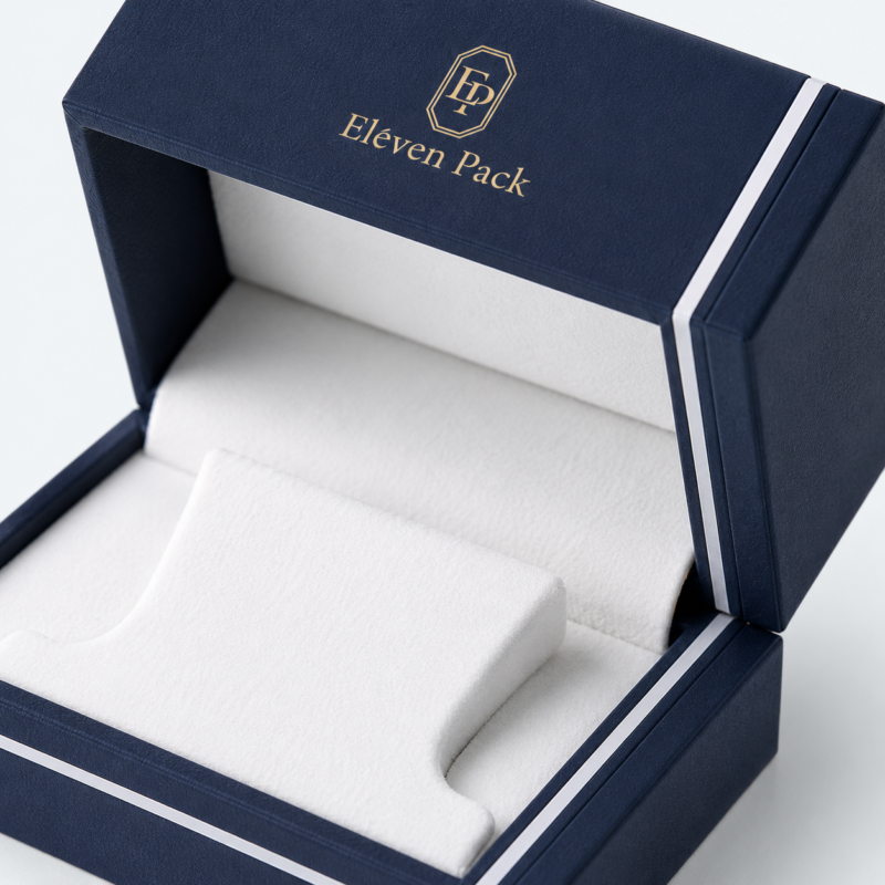 Custom Two-Tone Paper Hinged Jewelry Box - material or structure detail - JB-BM-01-P94