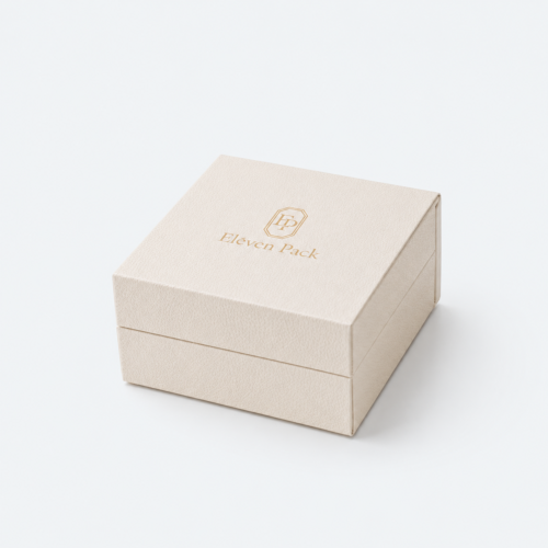 Light-Tone Art Paper Earring Box - closed product view - JB-BM-01-P97