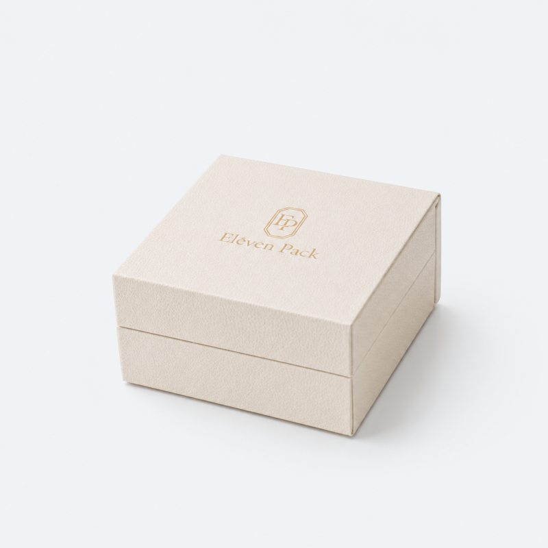 Light-Tone Art Paper Earring Box - closed product view - JB-BM-01-P97 Light-Tone Art Paper Earring Box - closed product view - JB-BM-01-P97