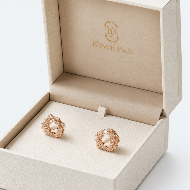 Light-Tone Art Paper Earring Box - material or structure detail - JB-BM-01-P97 Light-Tone Art Paper Earring Box - material or structure detail - JB-BM-01-P97