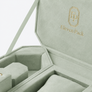 Green Velvet Fabric Multi-Functional Elegant Jewelry Box - material or structure detail - JB-BM-02-P10 Green Velvet Fabric Multi-Functional Elegant Jewelry Box - material or structure detail - JB-BM-02-P10