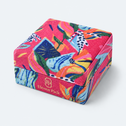 Custom Velvet Flip-Top Jewelry Box - closed product view - JB-BM-02-P7