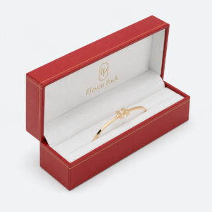 Luxury Brand-Style Leather Premium Jewelry Box for Bangles - open product view - JB-BM-03-P10