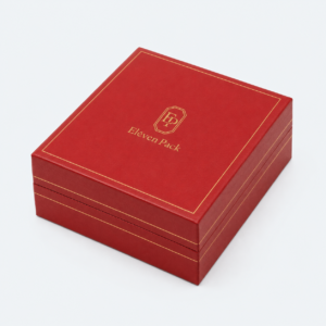 Luxury Brand-Style Leather Premium Jewelry Box for Necklaces - closed product view - JB-BM-03-P13