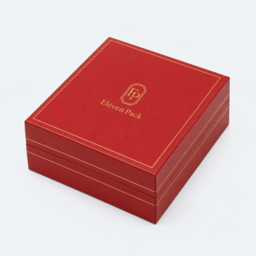 Luxury Brand-Style Leather Premium Jewelry Box for Necklaces - closed product view - JB-BM-03-P13