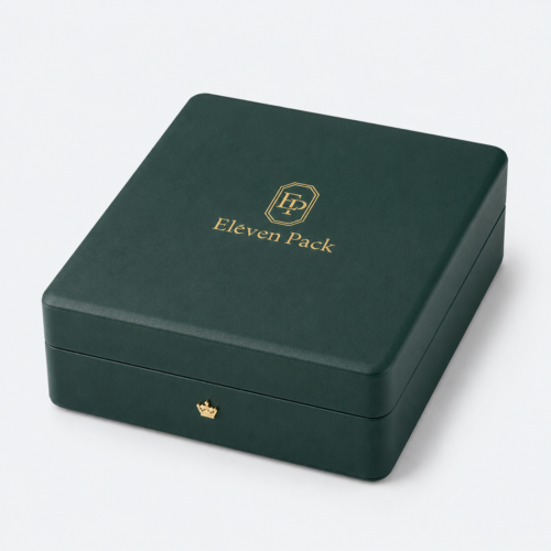 Multicolor Genuine Leather Luxury Jewelry Box for Necklaces - closed product view - JB-BM-03-P14