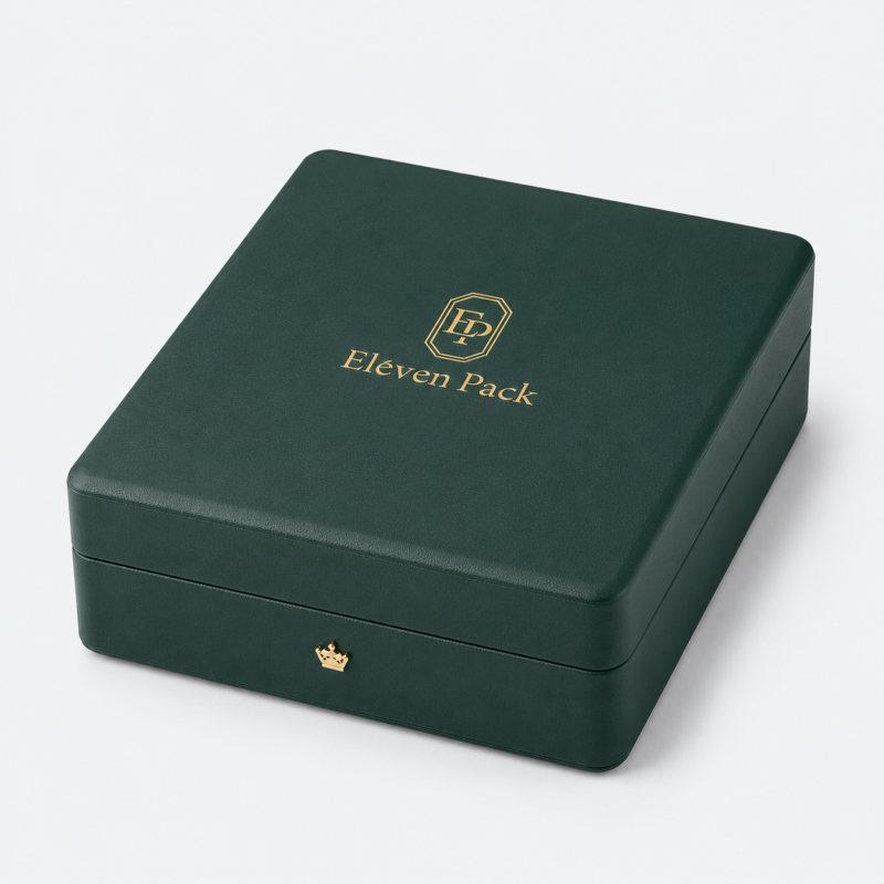 Multicolor Genuine Leather Luxury Jewelry Box for Necklaces - closed product view - JB-BM-03-P14