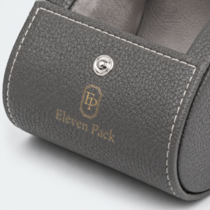 Gray Leather Vintage Luxury Watch Box - material or structure detail - JB-BM-03-P20
