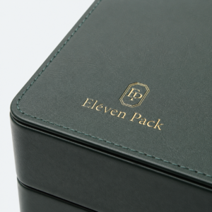 Green Beige Genuine Leather Flip-Top Lined Watch Box - material or structure detail - JB-BM-03-P29 Green Beige Genuine Leather Flip-Top Lined Watch Box - material or structure detail - JB-BM-03-P29
