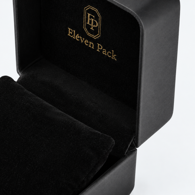 Black Genuine Leather Flip-Top Luxury Watch Box - material or structure detail - JB-BM-03-P34 Black Genuine Leather Flip-Top Luxury Watch Box - material or structure detail - JB-BM-03-P34