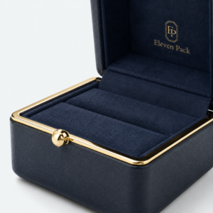 Dark Blue Genuine Leather Luxury Ring Box - material or structure detail - JB-BM-03-P36 Dark Blue Genuine Leather Luxury Ring Box - material or structure detail - JB-BM-03-P36