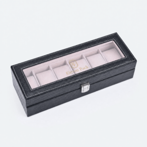 Black Genuine Leather Jewelry Organizer for Organized - open product view - JB-BM-03-P37 Black Genuine Leather Jewelry Organizer for Organized - open product view - JB-BM-03-P37