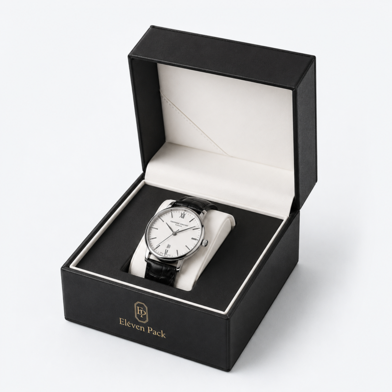 Custom Genuine Leather Luxury Watch Box - open product view - JB-BM-03-P4