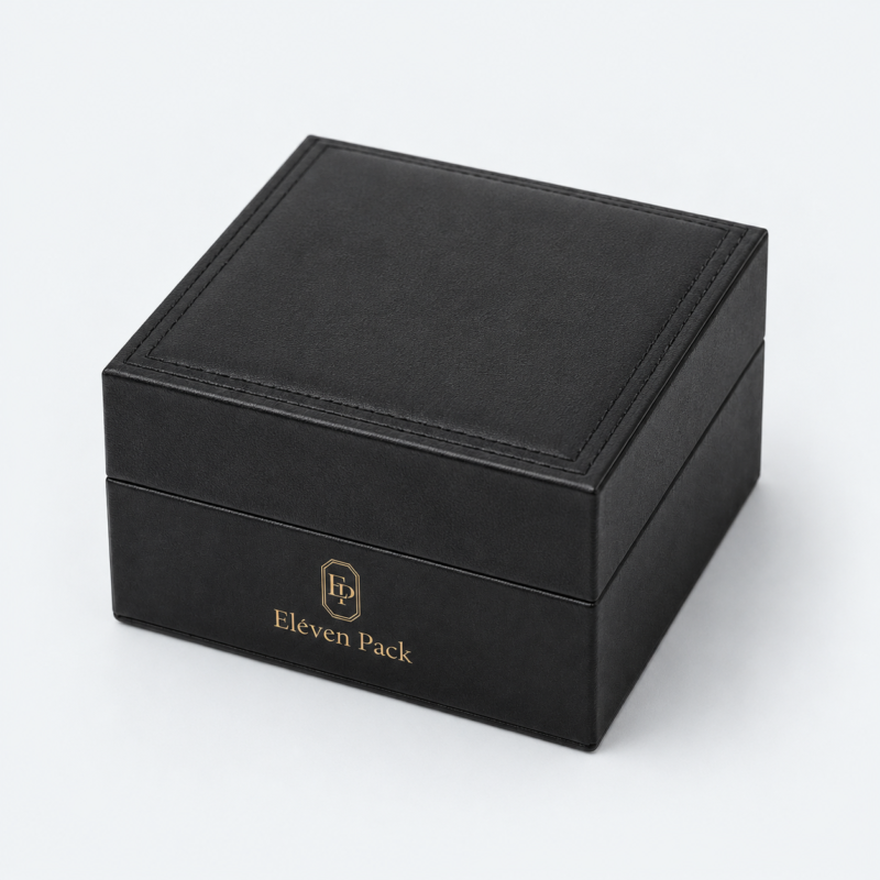 Custom Genuine Leather Luxury Watch Box - closed product view - JB-BM-03-P4