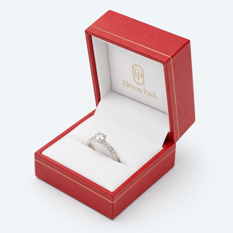 Luxury Brand-Style Leather Premium Jewelry Gift Box - open product view - JB-BM-03-P8