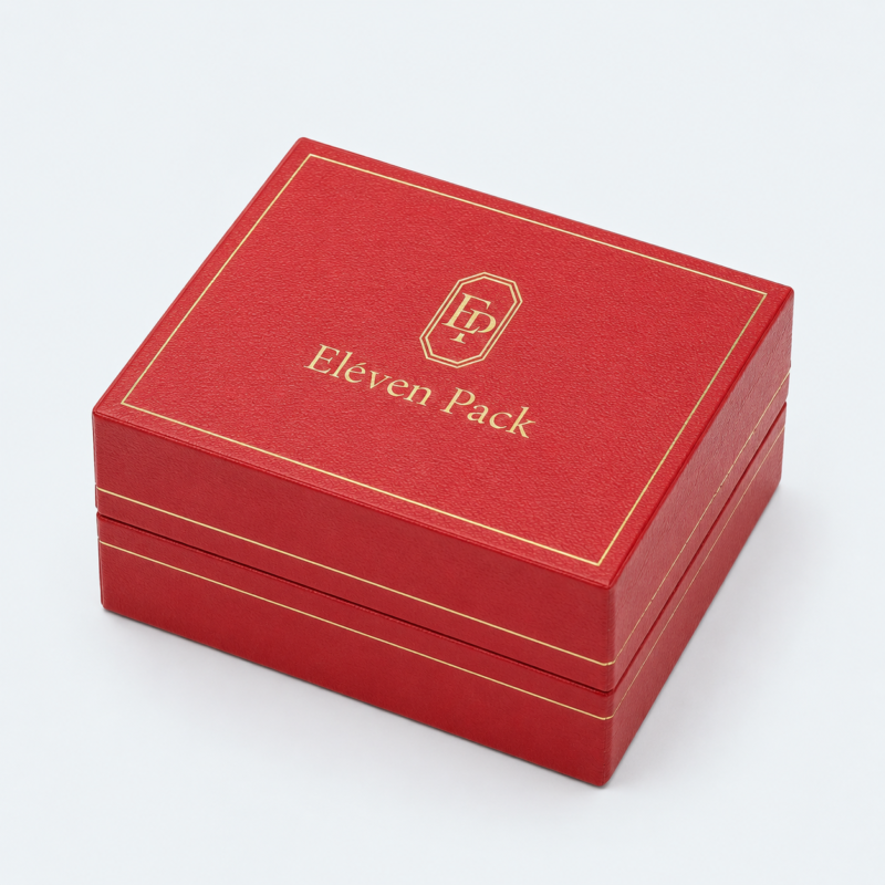 Luxury Brand-Style Leather Premium Jewelry Gift Box - closed product view - JB-BM-03-P8