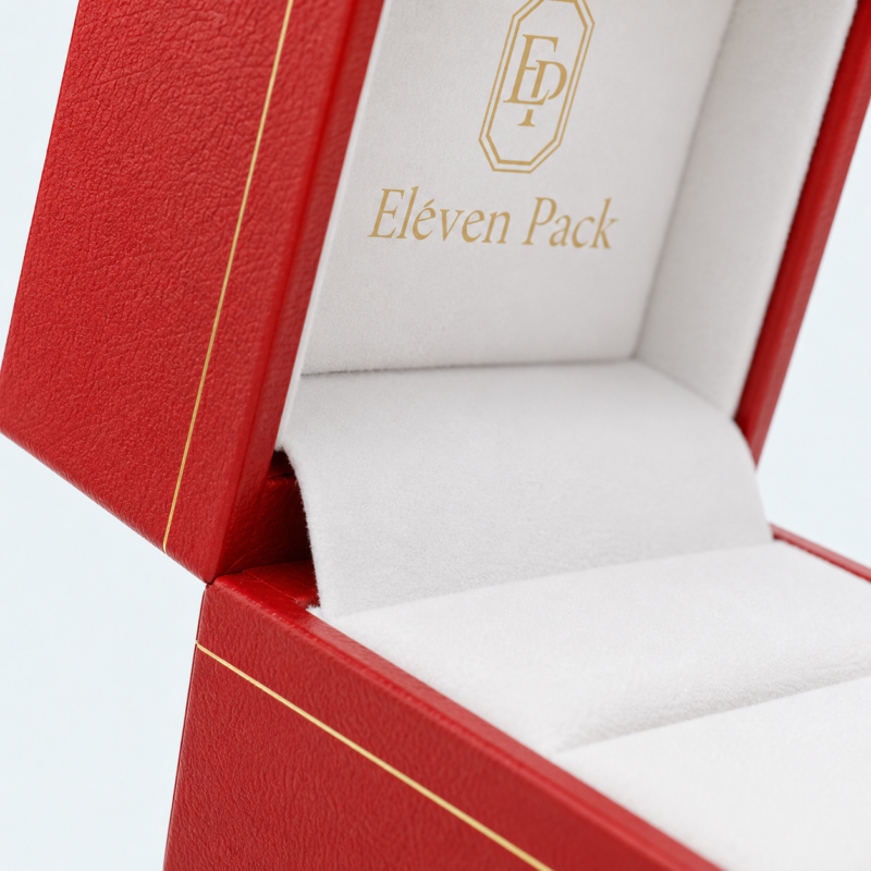 Luxury Brand-Style Leather Premium Jewelry Gift Box - material or structure detail - JB-BM-03-P8
