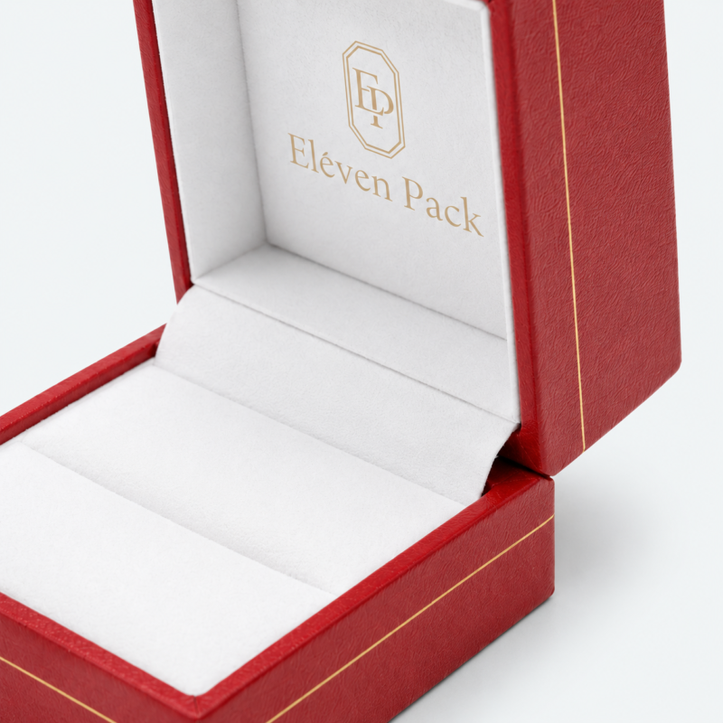 Luxury Brand-Style Leather Premium Jewelry Box for Rings - material or structure detail - JB-BM-03-P9