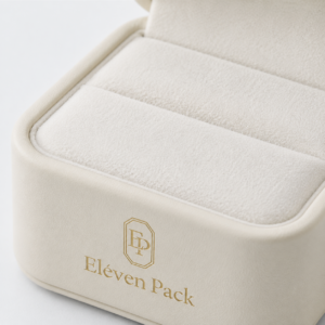 White PU Leather Hinged Luxury Minimalist Jewelry Box - material or structure detail - JB-BM-05-P12 White PU Leather Hinged Luxury Minimalist Jewelry Box - material or structure detail - JB-BM-05-P12