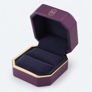 PU Leather Flip-Top Octagonal Elegant Jewelry Packaging Box - open product view - JB-BM-05-P2 PU Leather Flip-Top Octagonal Elegant Jewelry Packaging Box - open product view - JB-BM-05-P2