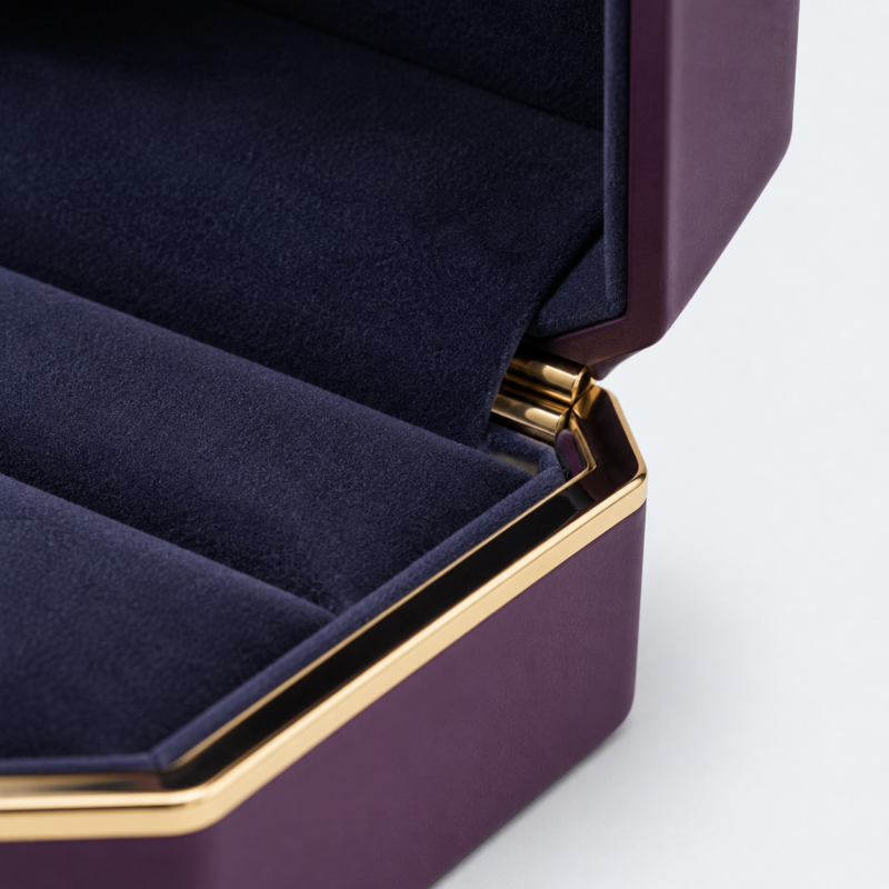 PU Leather Flip-Top Octagonal Elegant Jewelry Packaging Box - material or structure detail - JB-BM-05-P2 PU Leather Flip-Top Octagonal Elegant Jewelry Packaging Box - material or structure detail - JB-BM-05-P2