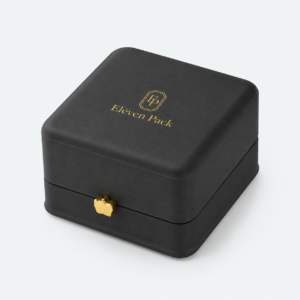 Multicolor PU Leather Flip-Top Ring Box - closed product view - JB-BM-05-P32